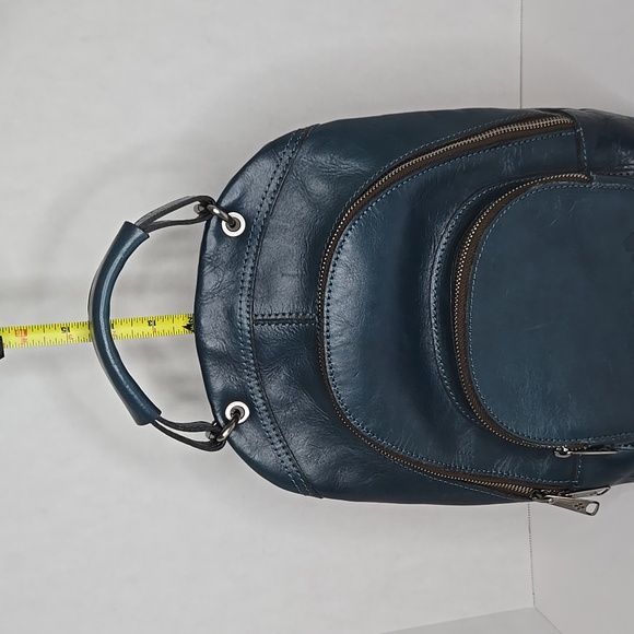 Patricia Nash Leather Backpack, Style P29833, Color Caribbean Blue - Picture 3 of 16